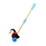 Tooky Toy, Дървена играчка за дърпане, Пингвинче, играчка за дърпане, дървена играчка, детска играчка, игра, игри, играчка, играчки