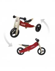 D`arpeje - Дървено колело за баланс 2 в 1 - FUNBEE - червено
