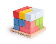Bigjigs, игра, играчка, дървена играчка, дървени играчки, игри, дървен куб, дървен пъзел, дървени пъзели, дървени логически игри, логическа игра, логически игри, дървен пъзел цветен куб, цветен куб, играчка с цветни кубчета, дървена игра с кубчета