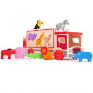 Bigjigs, играчка, играчки, дървена играчка, дървени играчки, дървен сортер, сортер камионче, дървено камионче за сортиране, камион за сортиране сафари, дървен сортер сафари, дървени животни, сортираща играчка, продукти Bigjigs, играчки Bigjigs