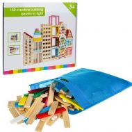 Дървен комплект със строителни блокчета - 150 части