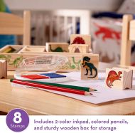 Melissa & Doug - Творчески комплект с печати и моливи - Динозаври 