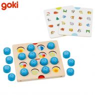 Goki - Детска дървена мемо игра с животни и символи 