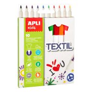Apli, играчка, играчки, комплект маркери, творчество с маркери, комплект макери за текстил, маркери за текстил, детски маркери за текстил, цветни маркери за текстил, комплект текстилни маркери, комплект от 10 маркера за текстил, продукти Apli