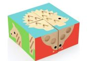 Djeco - Дървени кубчета за подреждане - Животни 