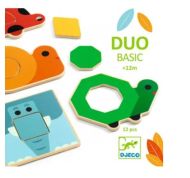 Djeco - Дървена играчка - Сортиране и пъзел в едно - Duo Basic