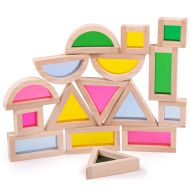 Bigjigs - Дървени сензорни блокове за деца - Монтесори играчка