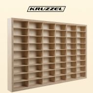 Дървен рафт за съхранение на колички и играчки - 54 отделения - Kruzzel