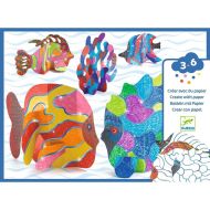 Творчески комплект - Направи 3 гигантски риби от хартия - Djeco