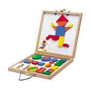 Djeco - Детска игра с дървени магнити Boxed set Geoform