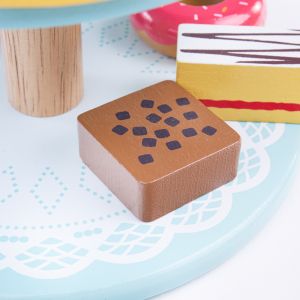 Bigjigs - Детска дървена поставка за торта и лакомства