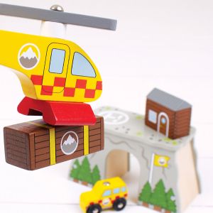 Bigjigs - Дървен комплект - Спасителна акция в планината