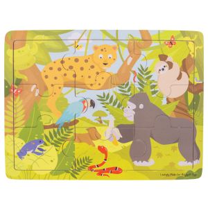 Дървен пъзел в рамка - Джунгла Puzzle Jungle