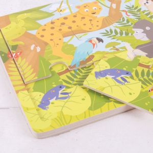 Дървен пъзел в рамка - Джунгла Puzzle Jungle